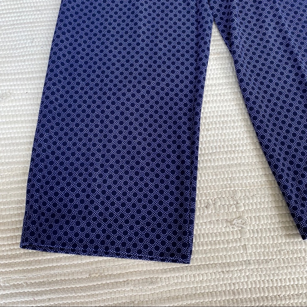 Michael Kors Packable Pull On Wide Leg Pants S NWT True Navy Print - Picture 2 of 11